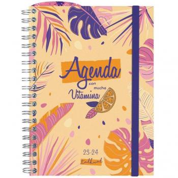 Finocam Talkual Vitamina Escolar 1/8 Espiral Semana Vista Horizontal 2023-2024 Multicolor 120x169mm