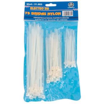 Kit de bridas de nylon blanco Electro Dh 31.663