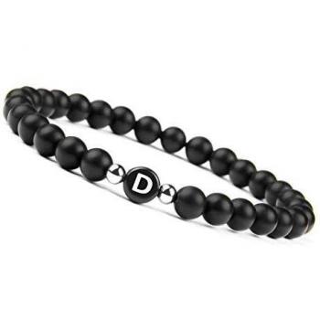 Good.Designs ® Pulsera de Perlas de Pareja con la Letra