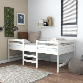 Estructura de cama madera maciza de pino blanco 90x200 cm Vidaxl
