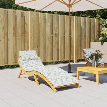 Oxford Fabric Leaf Pattern Sun Lounger Cushion