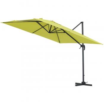 Parasol de jard&iacute;n ex&eacute;ntrico en aluminio SUN 3 Cuadrado 2.5 x 2.5 m Verde