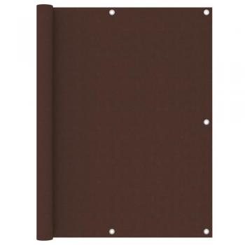 Toldo para balcón de tela oxford marrón 120x600 cm
