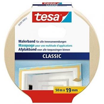 Tesa 52810001205 - Cinta adhesiva para pintar 50 m : 19 mm