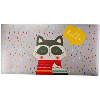 Pooch Mapache Alfombra, Multicolor, 50 x 97