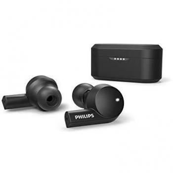 Auriculares Bluetooth Philips T5505BK/00 en color negro con conexión USB