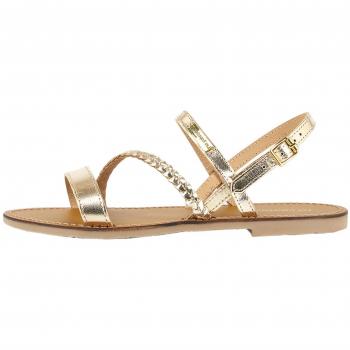 Sandalias de Cuero Batresse Color Oro Les Tropéziennes par M Belarbi