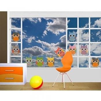 Apalis Vinilo de Ventana no.EK147 Owl Parade, Dimensione:93cm x 122cm