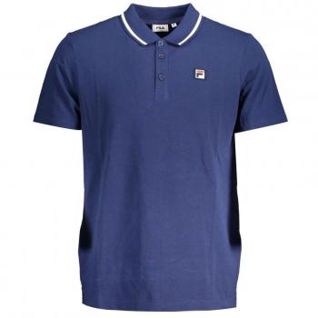 Classic Blue Cotton Polo with Contrast Details - XS
