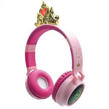 Auriculares Plegables 2 en 1 Bluetooth y Cable Disney Princesas con Limitación de Volumen y Efectos Luminosos