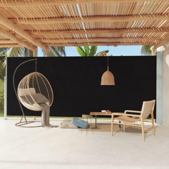 Retractable Side Awning for Patio 220x600 cm Black