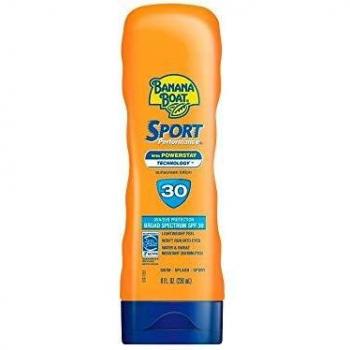 Banana Boat Sport Performance Sunscreen Lotion SPF 30 with PowerStay Technology, 8 Ounces