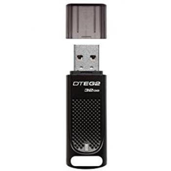 Kingston DataTraveler Elite G2 - Unidad Flash USB de 32GB, Tipo A USB 3.2 Gen 1 (3.1 Gen 1), Color Negro