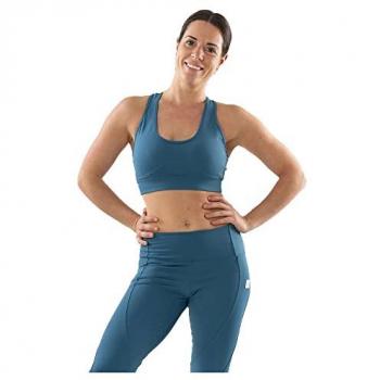 Ginadan Sujetador Deportivo ACTIVE BRA DEEP OCEAN - Espalda Transpirable, Alta Sujeción, Color Azul, Talla XS, para Mujer