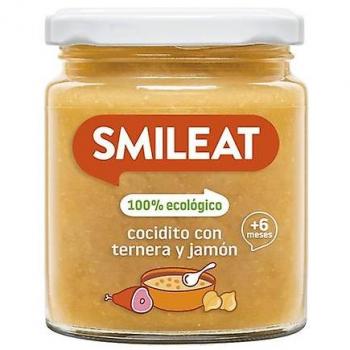 Tarrito Ecológico Cocidito con Ternera y Jamón Smileat 230g +6m