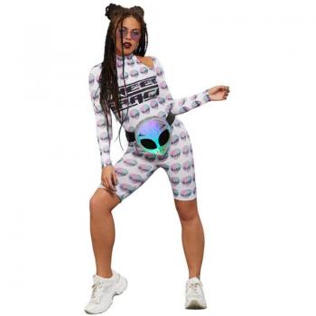 Smiffy's Disfraz de Señorita Espacial con Alien para mujer
