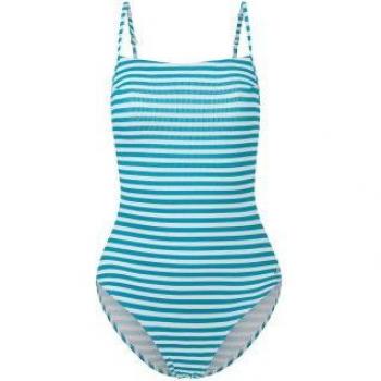 Bañador de Rayas Azul para Mujer Pepe Jeans