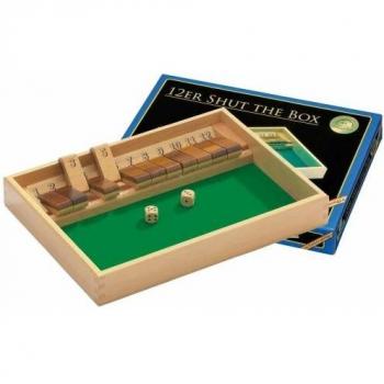 Shut The Box 12 - Traditional Dice Game, FSC Certified