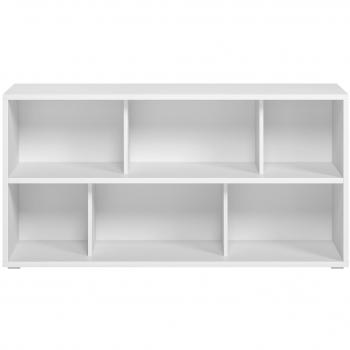 Miliboo - Librería baja de madera blanca 140 cm EPURE