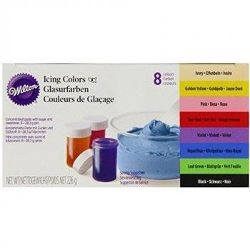 Wilton 03-610 - Kit de 8 colorantes para glaseado, 8 x 28g