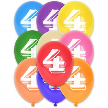 10 globos número 4