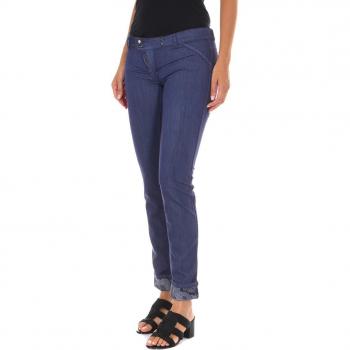 Pantalón reversible largo con los bajos estrechos 10DBF0537-G208 mujer