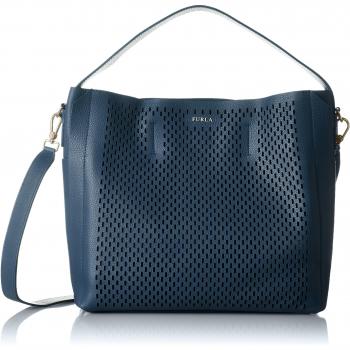 FURLA - Bolso al hombro de Piel para mujer Blu Ginepro