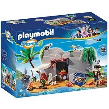 PLAYMOBIL Super 4 Pirate Cave Juego de construcción - Juguetes de construcción
