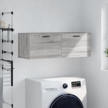 Armario de pared gris Sonoma 100x36,5x35 cm madera multicapa