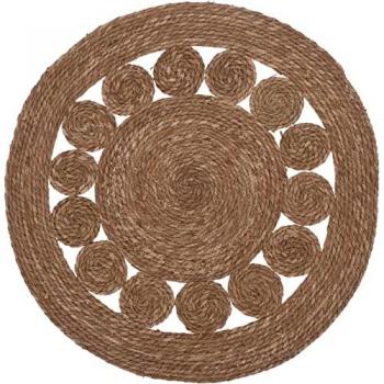 Alfombra Tapete Vegetal de Yute Natural 80 cm