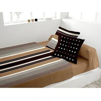 Juego de cama 5 piezas en percal BRAVO chocolate