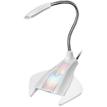 Mars Gaming MMIC, Micrófono Gaming USB RGB, Plug & Play, Mute, Flexible, Blanco