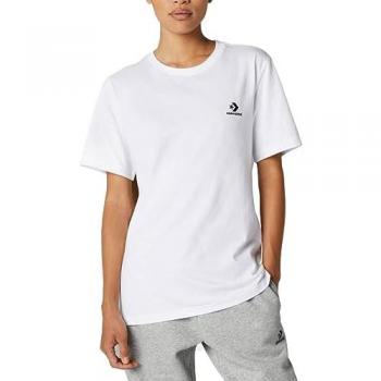 Camiseta unisex de ajuste estándar Converse Go-To Embroidered Star Chevron blanca T. XS