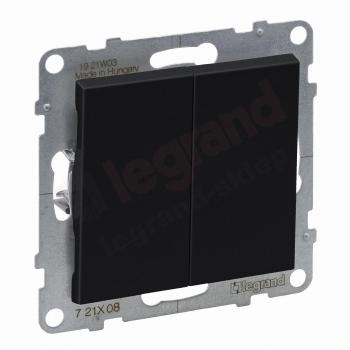 Interruptor de escaleras doble negro SUNO 6+6 Legrand