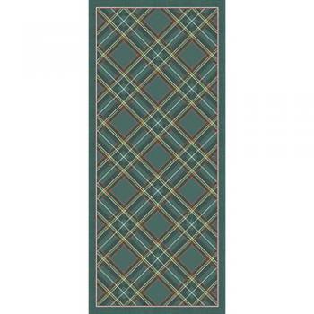 Alfombra Vinílica Antideslizante Verde Navideña 52x120 cm, Lavable y Resistente al Calor