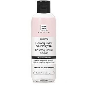 Desmaquillante de Ojos Bifásico Soivre Essential 100ml, fórmula suave y efectiva para eliminar el maquillaje resistente al agua, apto para todo tipo de piel, hipoalergénico, no irrita los ojos