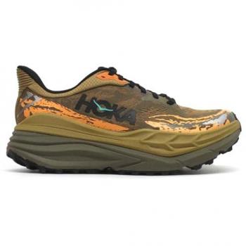 HOKA Men's Stinson 7 Trail Running Shoes in Honey/Antique Olive, Size 8.5