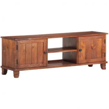 Mueble para TV de madera maciza de acacia marrón miel 120x30x41 cm