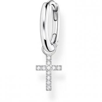 Thomas Sabo Sterling Silver Single Hoop Earring with Cross Pendant CR709-051-14