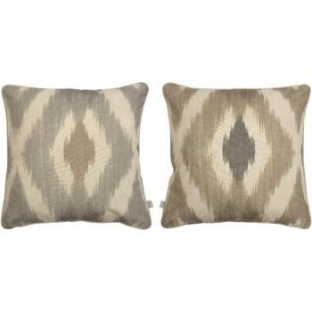 NAF NAF - 2 Fundas de cojín de decoración FORMENTERA 50x50 cm 85% algodón 15% lino, Fabricado en España