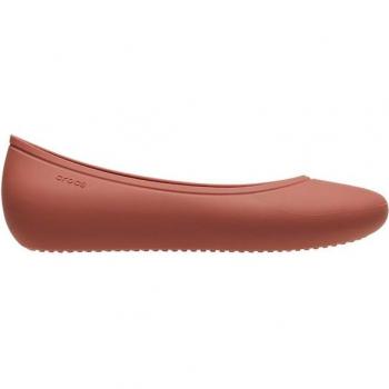Bailarinas de mujer Brooklyn Flat W Crocs - Sandalias rojas, talla 37-38