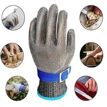 Cafetera Italiana Cecotec Mokclassic 300 Beige 150 ml, Guantes Anticorte Resistentes a los Cortes con Alambre de Acero Inoxidable para Cocina y Carpintería