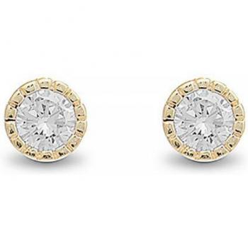 Pendientes Luxenter Happy Gems Naadim Plata, Oro Amarillo y Circonita