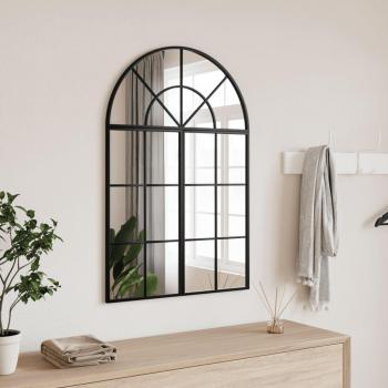 Espejo de pared negro 60x30 cm Iron Arch - Espejo de pared arco de hierro negro 60x30 cm