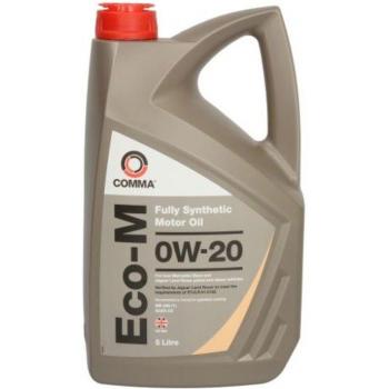 Aceite de motor COMMA ECO-M 0W20 5L, Aceite sintético, viscosidad 0W20, capacidad 5 litros, diseñado para ofrecer una excelente protección del motor y eficiencia en el consumo de combustible