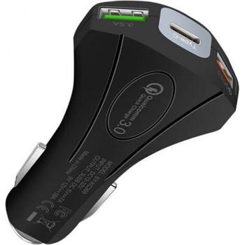 Cargador de coche rápido 3.5A QC 3.0, adaptador de encendedor con doble puerto USB para teléfono y dispositivos MP3