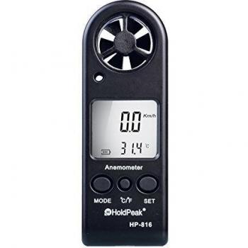 Dispositivo Portátil Anemometro - Medidor De Velocidad Del Viento Con cordón y estuche de transporte