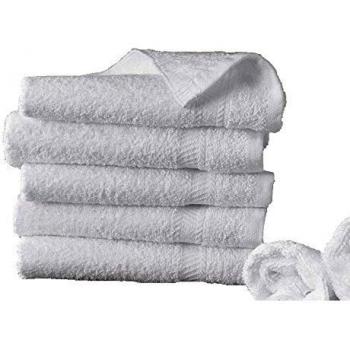 ORPHEBS, 100% Blanco, 5 Toallas de baño 50 x 100 cm, 500 gr/m2 Puro algodón Egipcio Hotel