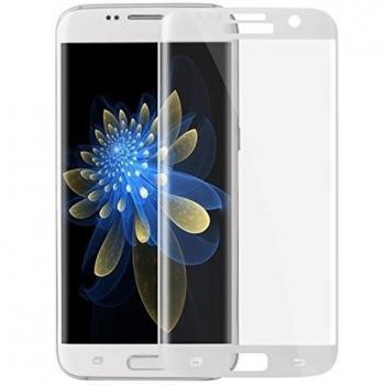 Samsung Galaxy S6 edge Plus Vidrio Templado Completo,ZXK CO Protector de Pantalla para Samsung Galaxy S6 edge Plus Resistente a Golpes y Rayado Anticaídas 9H Dureza 3D Pantalla Curva Senisible al Tacto Súper Claro Superior de Película Dureza Transparen