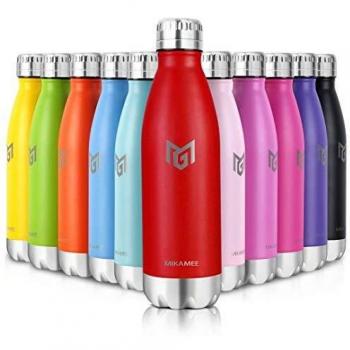 MIKAMEE Botella de Agua Acero Inoxidable 350/500/650/750ml | Aislamiento de Vacío de Doble Pared airBottle | sin bpa Botella termica | Mantiene 24h frías/12h Calientes | para Niños, Deporte, Oficina